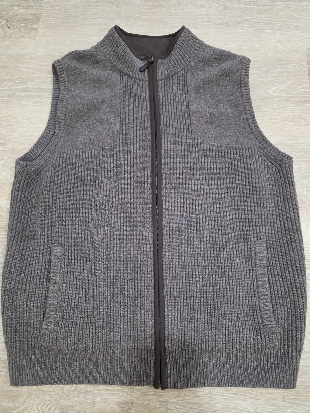 L.L. Bean Merino Wool Knit Vest in Heather Gray